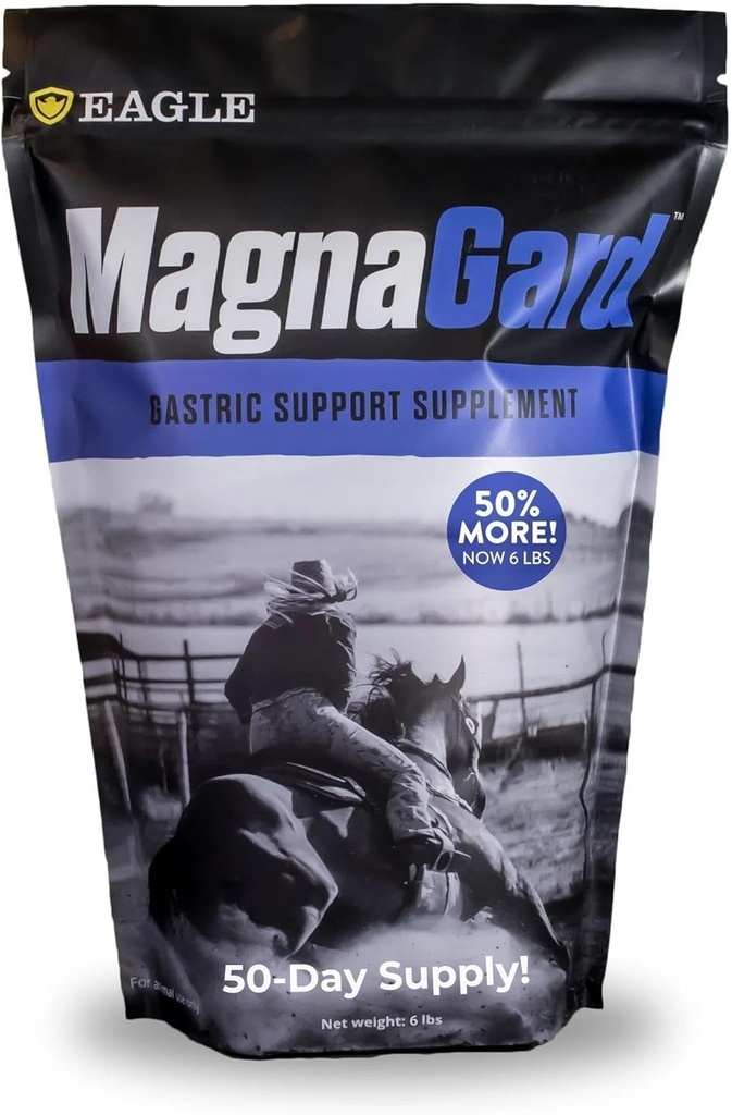 Gastrik Support Supplement for Horses | Relieves Ulcers, Calming Supplement, Magnezyum & Other Vital Minerals | Toz, 6 Pound Bag, 45-Day Supply | by Eagle Equine