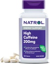 Natrol High Caffeine 200 mg hizmet başına, 100 Tablet için Enerji Desteği Supplement, 100 Gün Supply