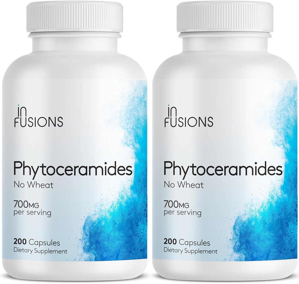 Phytoceramids 200 Capsules Skin Tamir Rejuvenation Anti-Aging Support Plant-derived Ceramids 700 mg Gluten Free Non-GMO (2)