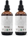 Bacopa USDA Organik | Alkol Özgür Tür, Organik Herbal Drops, Tamam, Rahatlama, Olumlu Bilişsel Etkisi | Tincture %100 Organik Bacopa (Bacopa Monnieri) herb 2x4 oz4 oz