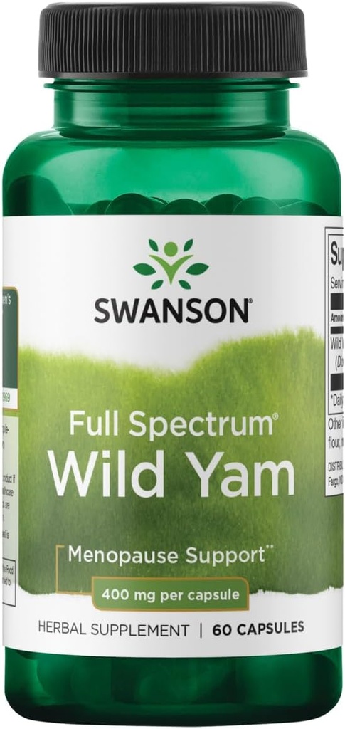 Swanson Full Spectrum Wild Yam 400 Milligram 60 Capsules
