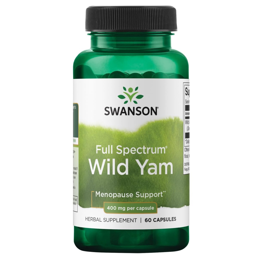 Swanson Full Spectrum Wild Yam 400 Milligrams 60 Κάψουλες