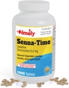 Zamanlı Senna Time Laxative - 1000 Kont Tabletler - Constipation Relief için Doğal Sebzeli Laxatives, gece boyunca Atılma Yardımı ve Stool Softener