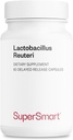 Supersmart - Lactobacillus Reuteri 5 Milyar CFU per Day - Probiyotik Supplement | Non-GMO & Gluten Free - 60 DR Capsules