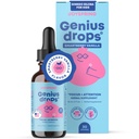 JoySpring Genius Drops Smartberry Vanilla | Herbal Focus Support for Kids with Ginkgo Biloba, Licorice Root, Gotu Kola Extract, Peppermint Leaf | Liquid Formula|1fl oz (30 hizmet)