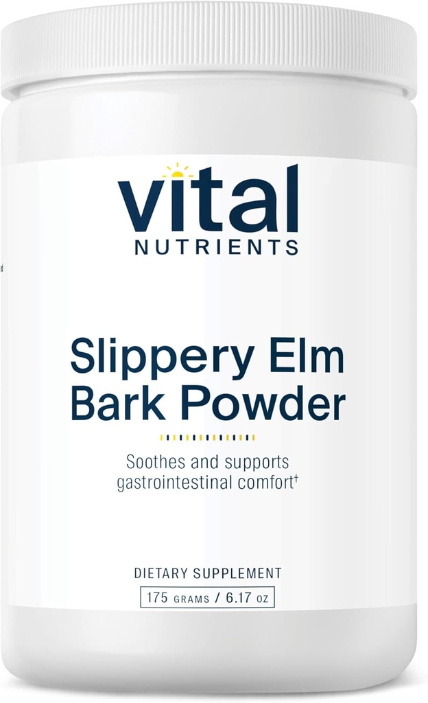 Vital Nutrients Slippery Elm Bark Toz | Herbal Leaky Gut Desteği | Vegan Gastrointestinal Destek Düzenli Bowel Hareketler | Gluten, Süt, Soy Free | Non-GMO | 2500 mg