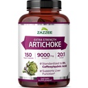 Zazzee Ekstra Kuvvet Artichoke 20:1 Ekstraksiyon, 9000 mg Güçlü,% 5 Caffeoylquinic Acid, 150 Vegan Capsules, 5 Ay Supply, Interd ve Standardized 20X Extract, Non-GMO ve All-Doal