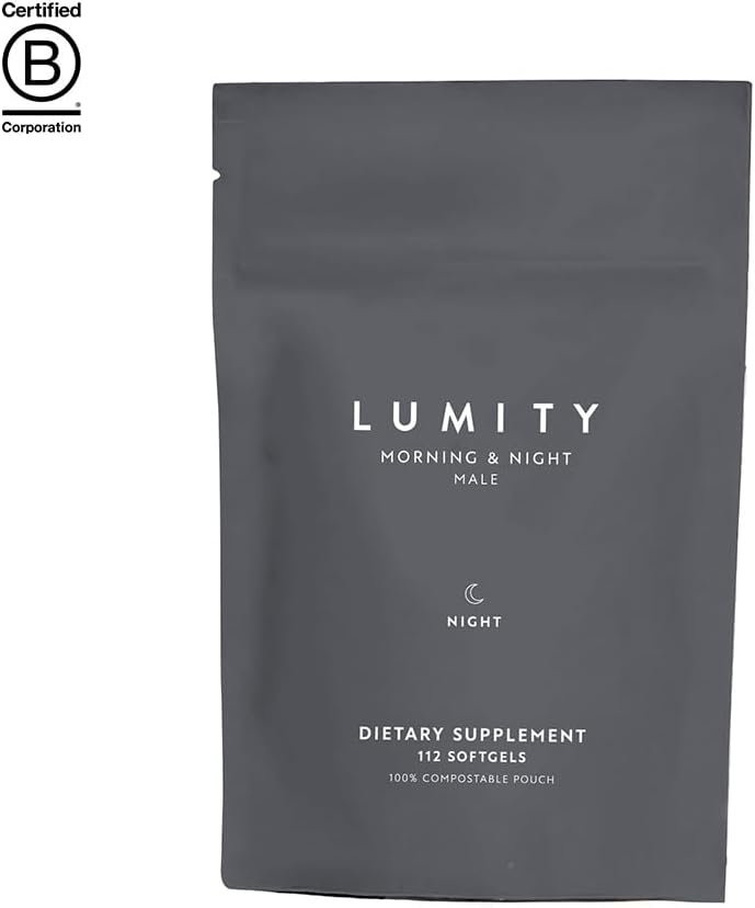 LUMITY Erkek Gelişmiş Beslenme Supplement Pouches | Geliştirilmiş Endurance, Energy, Alertness, Immune Support & Brain Health | Faster Recovery