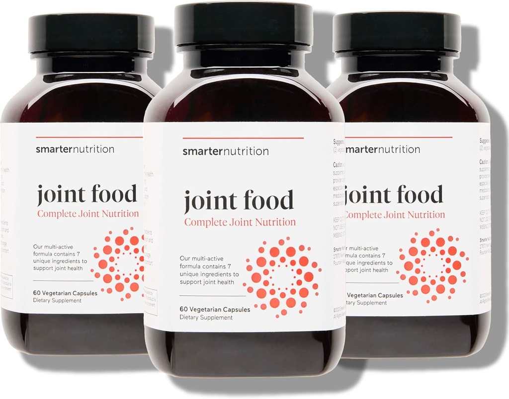 Smarter Nutrition Joint Food - Nourishing Υποστήριξη για την κοινή άνεση, λίπανση, Κινητικότητα με Collagen Τύπου II, Lipase, MSM, Βιταμίνη C, Turmeric, Bromelain - 180 Count(Pack of 3) - 90-Day Supply