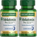 Nature's Bounty Melatonin,% 100 Uyuşturucu Ücretsiz Uyku Yardımı, Diyetsel Tamam, Rahatlama ve Uyku Sağlığı, 5 mg, 90 Softgels (Pack of 2)