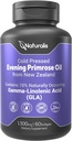 Naturalis Evening Primrose Oil (1300 mg) | 100 Natural from New Zealand | Non-GMO, Soy & Gluten Free, Zero Filler | 60 Softgels