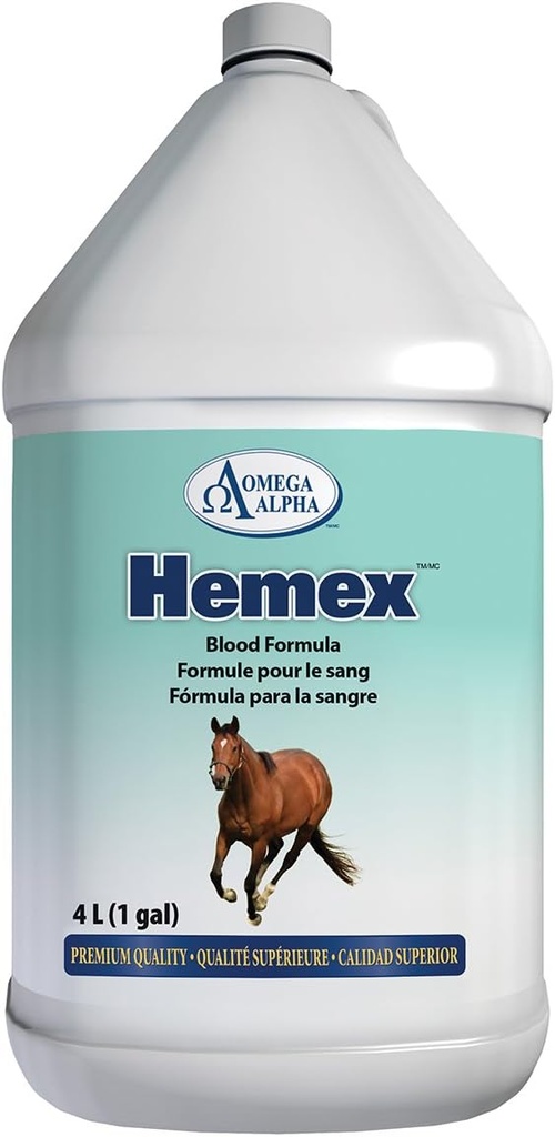 Omega Alpha Blood Builder for Horses - Gallon (128 Ounces)