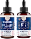 WINDSOR BOTANICALS B12 Sıvı ve Sıvı Collagen ile Biotin - Enerji ve Wellness