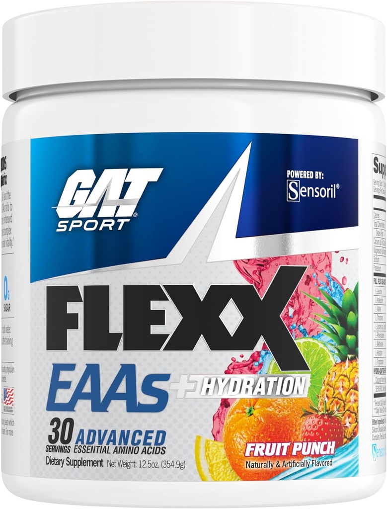 GAT SPORT Flexx EAAs + Hydration, Advanced Essential replicas, 30 Hizmet (Fruit Punch)