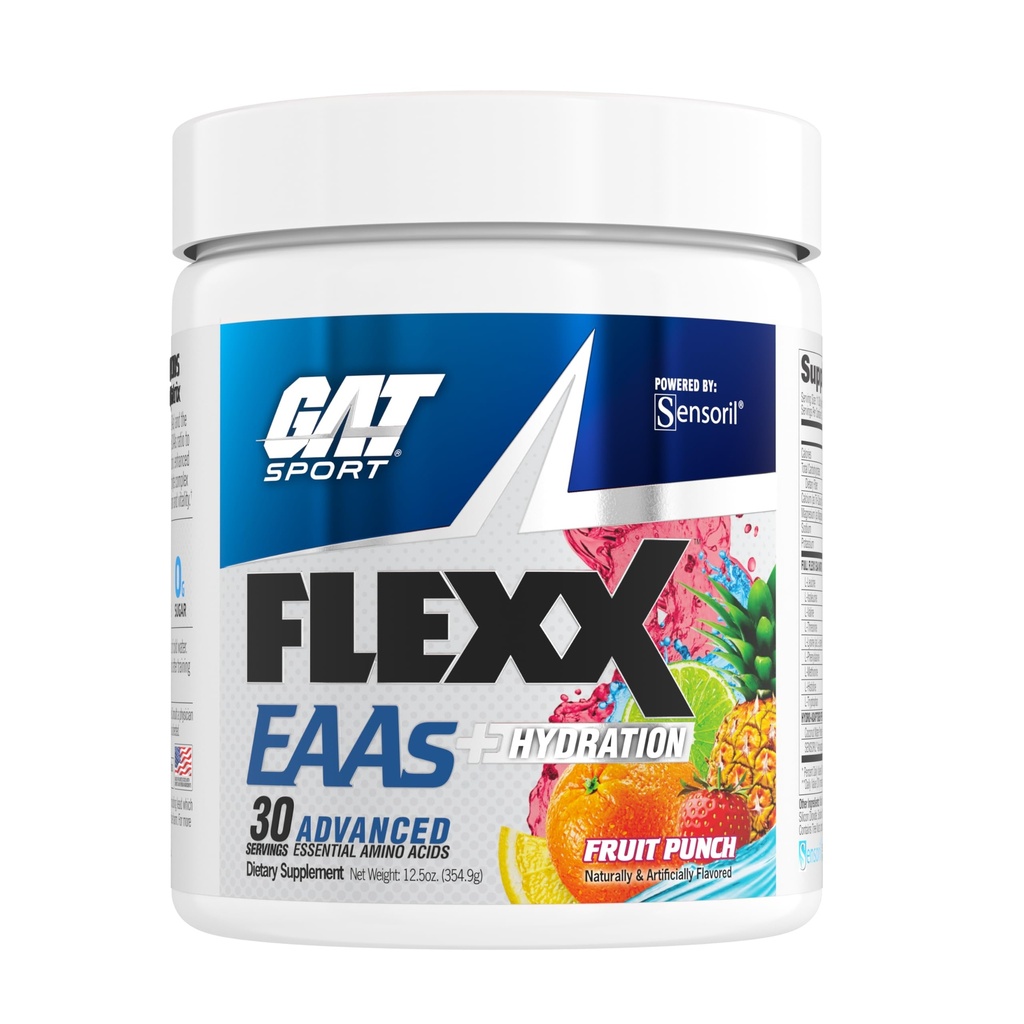 GAT SPORT Flexx EAAs + Hydration, Advanced Essential replicas, 30 Hizmet (Fruit Punch)