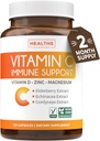 C Immune Support Supplement - Immune Boost Mix with Elderberry Vitamin C and Çinko for Daily & Mevsim Destek - Magnezyum çinko VIT C & D ve Herbal Savunma Kompleksi (2 Ay Supply)