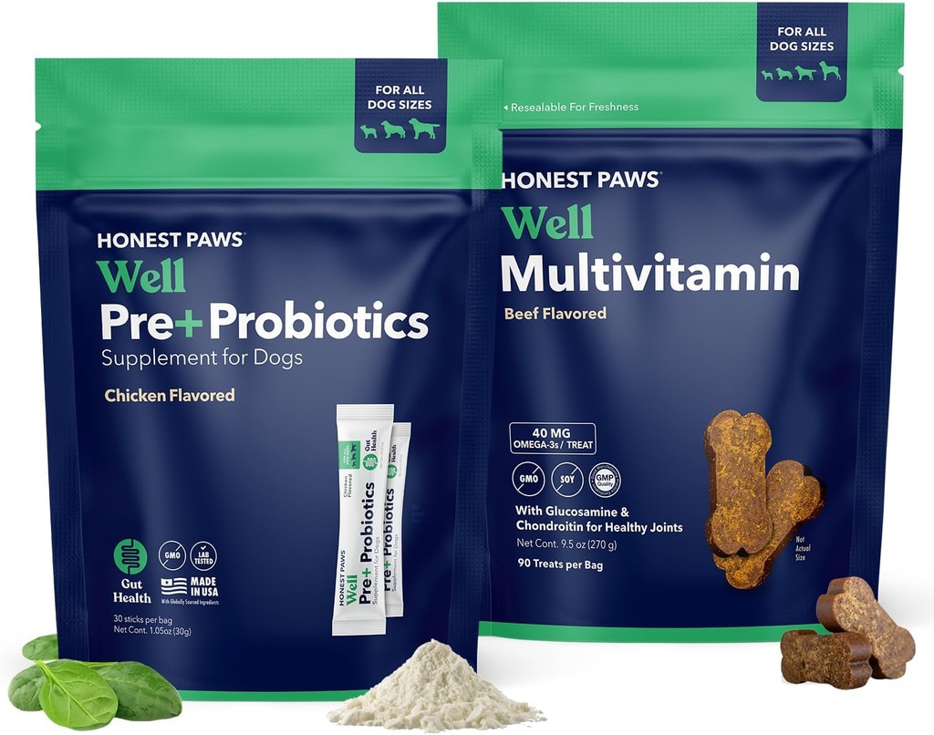 Köpekler ve Köpek Multivitamin için Probiyotikler - Ortak Sağlık için Glucosamine Chondroitin - Allergies, Immunity, Gut Health - Digestive and Skin & Coat Support Support Support Support Support