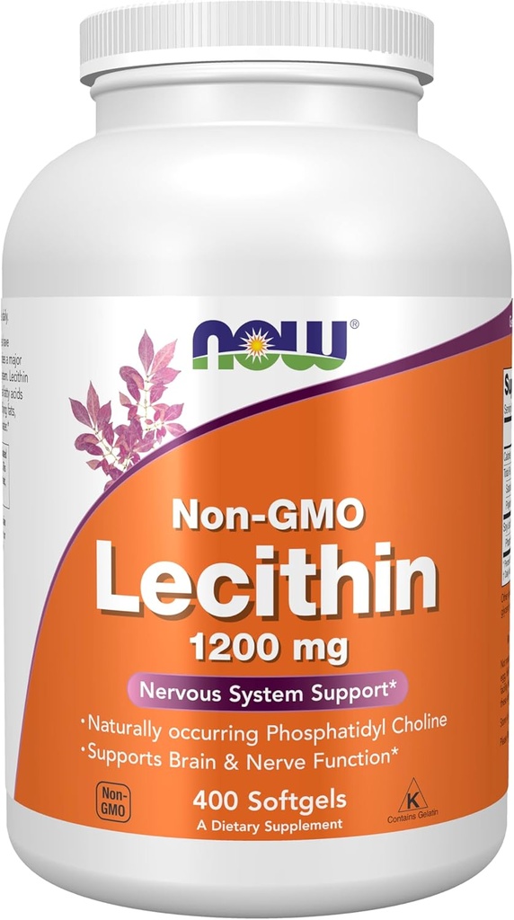 Şimdi Gıdalar Tamamlar, Lecithin 1200 mg doğal olarak gerçekleşen Phosphatidyl Choline, 400 Softgels