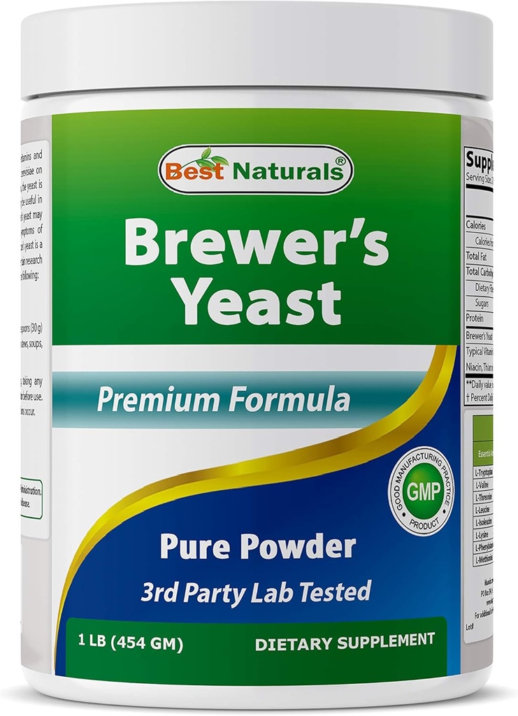 En İyi Doğallar% 100 Pure Brewers Yeast Toz - 16 oz - Emzirme sırasında artan meme Sütü için Destekler, Lactation, Digestive Health