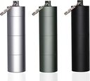 3 Packs Portable Keychain Pill Holder Case, EFFIET 3 Compartments Metal Pocket Emergency Pill Container Dispenser Box Outdoor Medicine Bottle Tin for Daily Supplyment (Mixed Color)
