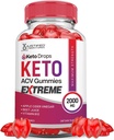 Justified Laboratories Ketos Keto ACV Gummies Extreme 2000MG Chem Drops Keto Gummies Advanced Formula Apple Cider Vinegar with Pomegranate Beet Juice B12 Vegan Non GMO 60 Gummys