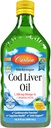 Carlson - Cod Liver Oil 1100 mg Omega-3s Plus Vitaminleri A & D3, Wild Caught Norveç Arctic, Sustainable Sourced Nordic Fish Oil Liquid, Lemon, 500 mL (16.9 Fl Oz)