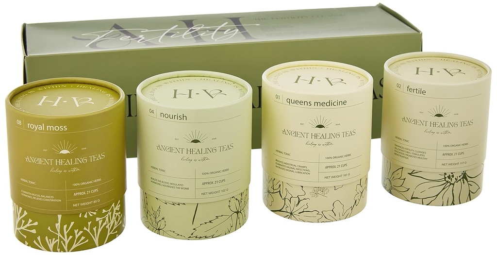 Eski şifalı Çaylar | Ferttitude Cleanse | Loose Leaf Tea Mixs for Fertness | Your Ovulation and Estrogen Balance | 32 oz. | 4 ct.