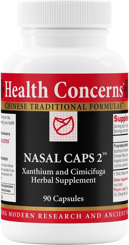 Sağlık Nasal Caps 2 – Sinus & Nasal Destek Supplement – Nose Congestion & Sinus Basınç Desteği – Xanthium ile Geleneksel Çin Formula - 90 Capsules