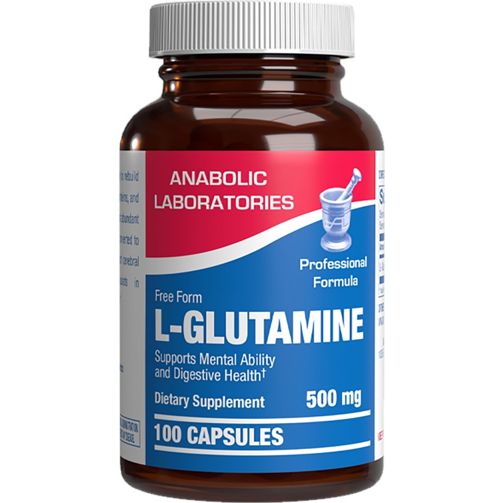 Ücretsiz Form L-Glutamine Supplement - Klinik L Glutamine Capsules 500 mg for Gut Health and Immune Support - Güçlü Amino Asit Glutathione Precursor - Non-GMO & Made in the USA - 100 Services