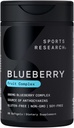Sports Research Blueberry Capsules - Made from Organic Blueberries with Organic Extra Virgin Olive Oil - Non-GMO & Gluten Free - 60 Liquid Softgels