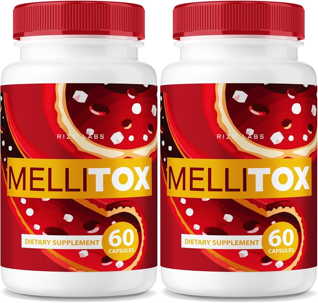 (2 Pack) MelliTox Capsules, MelliTox Supplement Body Detox, MelliTox, Sağlıklı Hücreler için MelliTox Pills, MelliTox Pastillas Review (120 Capsules)