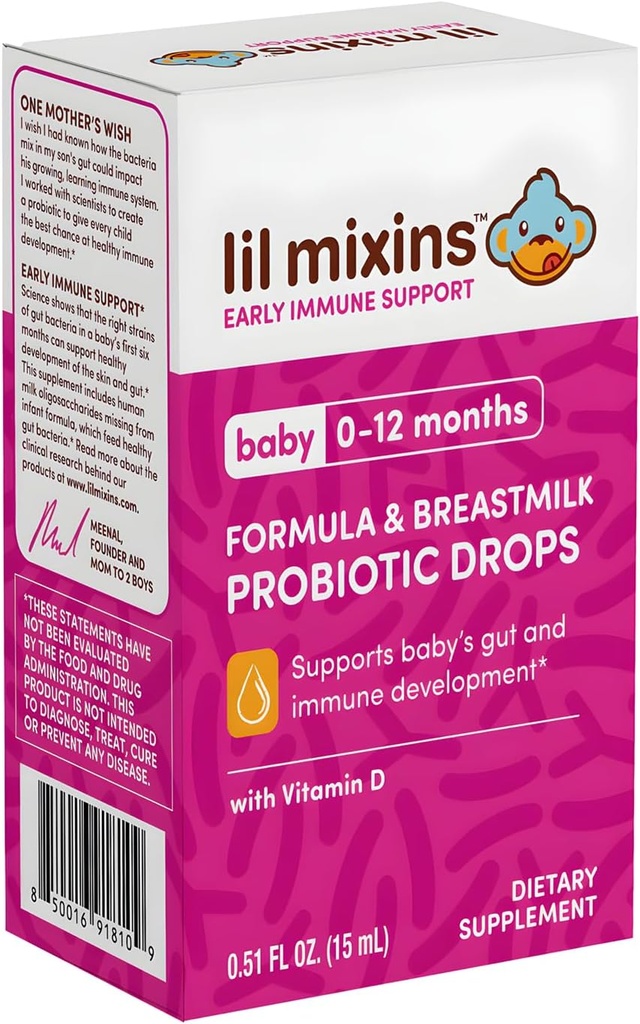 Lil Mixins που ταΐζουν προβιοτικές σταγόνες για το μωρό 