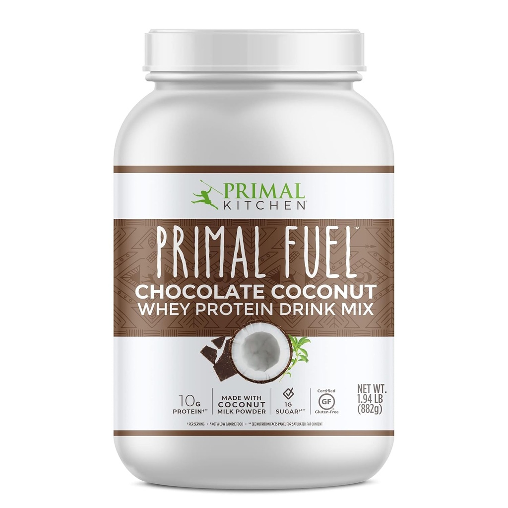 Primal Mutfak Primal Yakıt Çikolatası Whey Protein Toz, Gluten ve Soy Free, 1.94 Pounds