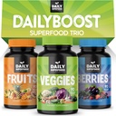 DailyBoost - 42 Different Whole Food Fruits and Veggies Supplement with Berries for Natural Energy Boost - Ισορροπία 100% Φρούτων και Λαχανικών Κάψουλες από τη Φύση - Made in The USA