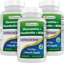 Best Naturals, Glucosamine Chondroitin και MSM συμπληρώματα κοινού, 2600 mg ανά υπηρεσία, (180 Count (πακέτο των 3))