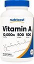 Nutricost Vitamini 10.000 IU, 500 Softgel Capsules