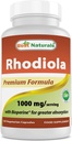Best Naturals Rhodiola με Bioperine 1000mg σερβιρίσματος - 120 κάψουλες Veggie