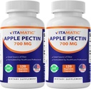 Vitamatic Apple Pectin 700mg – 120 κάψουλες χορτοφαγικής ανά φιάλη 
