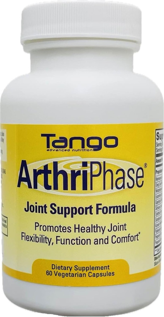Tango ArthriPhase φυσική κοινή φόρμουλα υποστήριξης (60 κάψουλες χορτοφάγων)