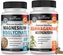 Ekstra Güçlü Ashwagandha Capsules (2 Ay Supply) Artı Yüksek Abhidrasyon Magnezyum Bisglycinate Capsules (1 Ay Supply)