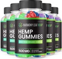 (5 Pack) Harmony Leaf Gummies - Harmony Leaf Hemp Gummies Advanced Strength Formula, Harmony Leaf Hemp Gummy Premium Hemp 25mg Per Gummy Harmony Gummies 1500 mg Per Şişe Supplement (300 Gummies)