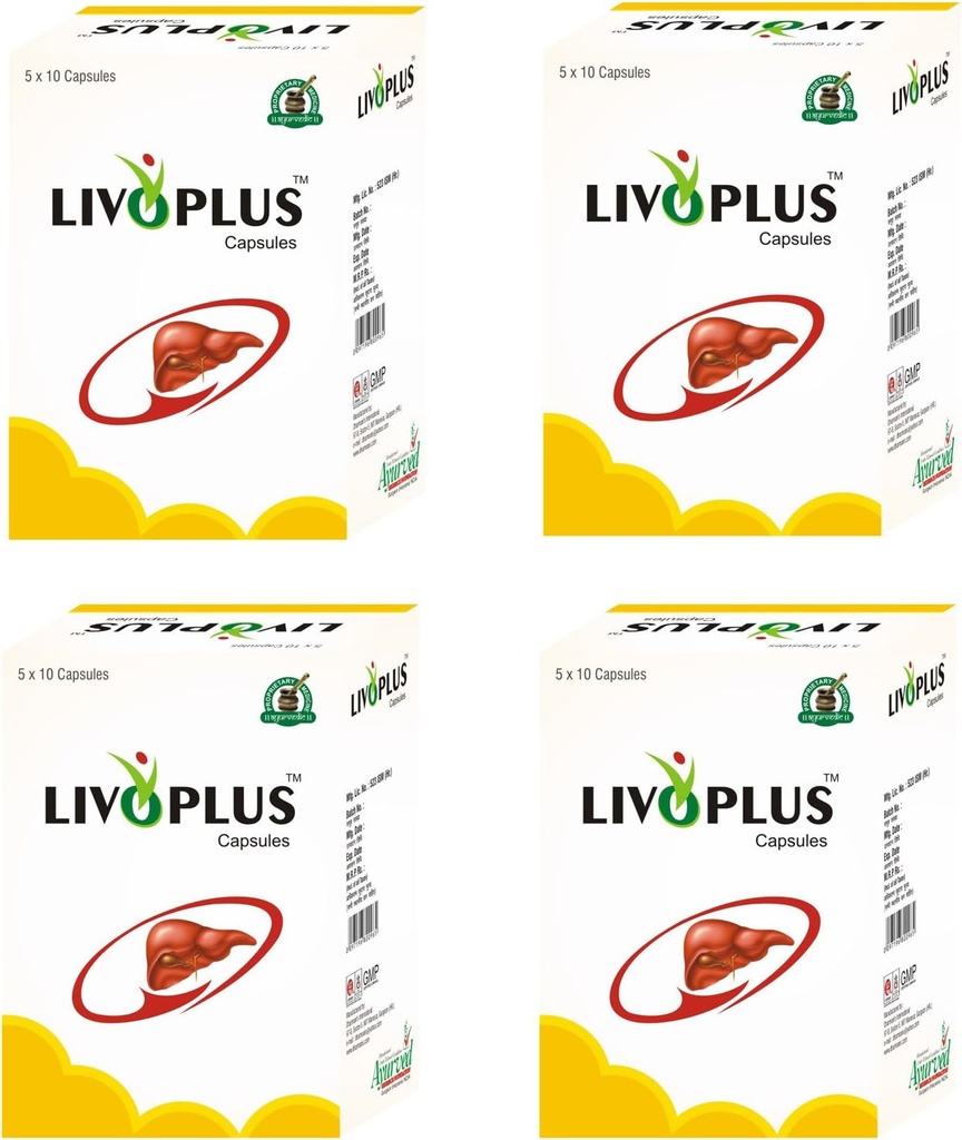 Livoplus Liver Health Supplement, Natural Liver Cleanse, Detox & Clean Herbal Formula for Men and Women - 200 Capsules