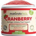 Tozdaki Köpekler için Cranberry - Urinary Tract Health, Dog UTI, Bladder Support, Bladder Stones, Incontinence Support, Cranberry Supplement - Bacon Flavor (100 Scoops)