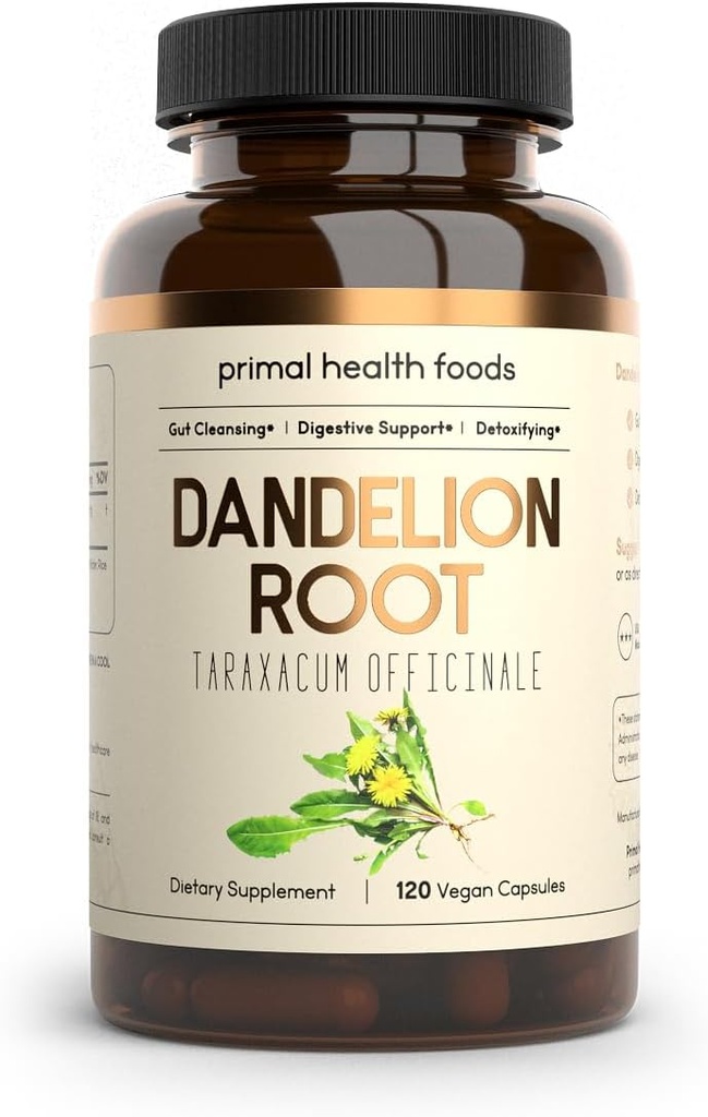 Organik Dandelion Root 1000 mg | Digestive Support, Cleansing and Detox | Vegetarian, Non-GMO