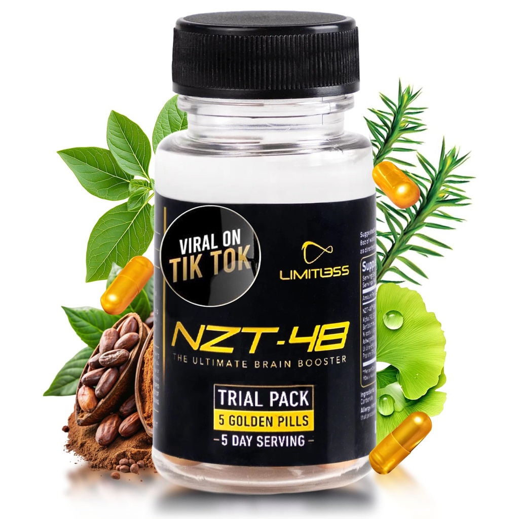 Nootropic Premium Brain Booster - Συμπλήρωμα εγκεφάλου για Μνήμη + Εστίαση + Φυσική Ενέργεια - Καφεΐνη, Φωσφατιδυλσερίνη, Βιταμίνες B6 B12-5ct Κάψουλες - Travel Pack