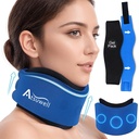 AtsuwellBoy Brace for sleep, Soft Cervical Collar for Support, AtıcıBoy Destek Brace with Hot Cold Gel Packs Reusable for Office Pressure, Fatigue, Blue