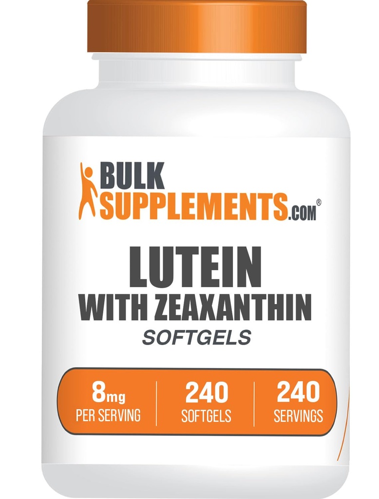BulkSupplements.com Lutein with Zeaxanthin Softgels - Zeaxanthin Plus Lutein, Lutein ve Zeaxanthin Supplements, Eye Vitamins - Gluten Free, 1 Softgel per