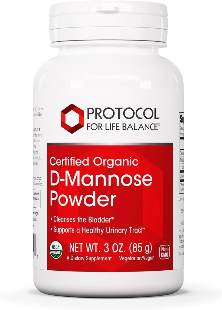 ΠΡΩΤΟΚΟΛΛΟ ΓΙΑ ΤΗΝ ΖΩΝΗ ΖΩΗΣ D-Mannose Powder - 2g per Serving - Bladder Cleanse - Health Urinary Tract - για άνδρες και γυναίκες - Kosher & Non-GMO - 3 oz