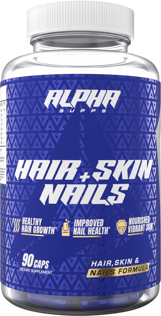 Alfa Supps Saç, Skin ve Nails Kadınlar için Tamam - Vibrant HSN Health ve Strength with Biotin, Collagen, and Vitamins to Support Hair Growth, Kalınlık ve Skin Radiance - 90 Capsules