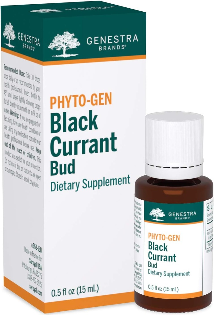 Genestra Brands Black Currant Bud | Herbal Supplement | 0,5 fl. oz.